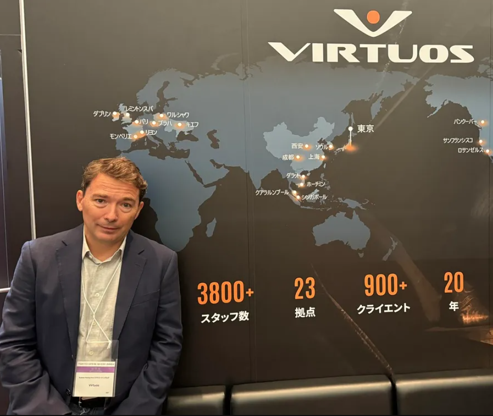 Virtuos CEO Gilles Langourieux at Tokyo Game Show 2024